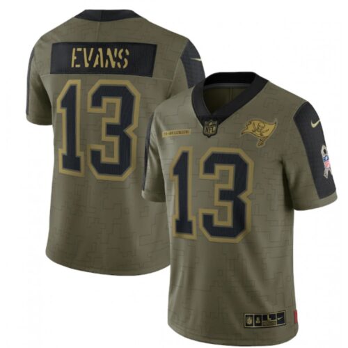 68619f55e9ba4_1 Men's Tampa Bay Buccaneers #13 Mike Evans 2021 Olive Salute To Service Limited Stitched Jersey