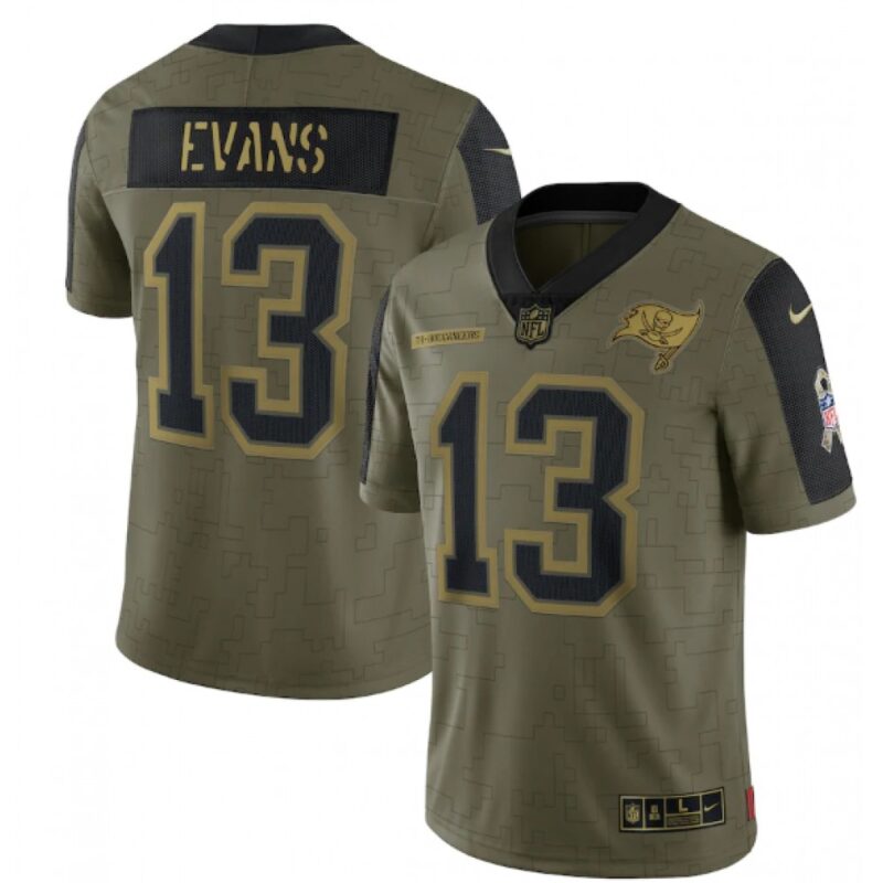 68619f55e9ba4_1 Men's Tampa Bay Buccaneers #13 Mike Evans 2021 Olive Salute To Service Limited Stitched Jersey