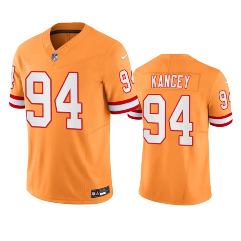 68619f7e79352_1 Men's Tampa Bay Buccaneers #94 Calijah Kancey Orange 2023 F.U.S.E. Throwback Limited Stitched Jersey