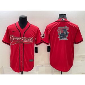 68619f99851ea_1 Men's Tampa Bay Buccaneers Red Team Big Logo With Patch Cool Base Stitched Baseball Jersey