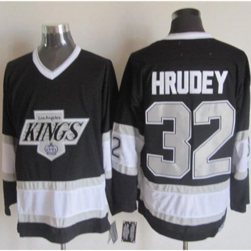 68619fa9e6d64_1 Kings #32 Kelly Hrudey Black CCM Throwback Stitched NHL Jersey