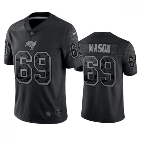68619fc825b3c_1 Men's Tampa Bay Buccaneers #69 Shaq Mason Black Reflective Limited Stitched Jersey