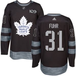 68619ffac1e26_1 Maple Leafs #31 Grant Fuhr Black 1917-2017 100th Anniversary Stitched NHL Jersey