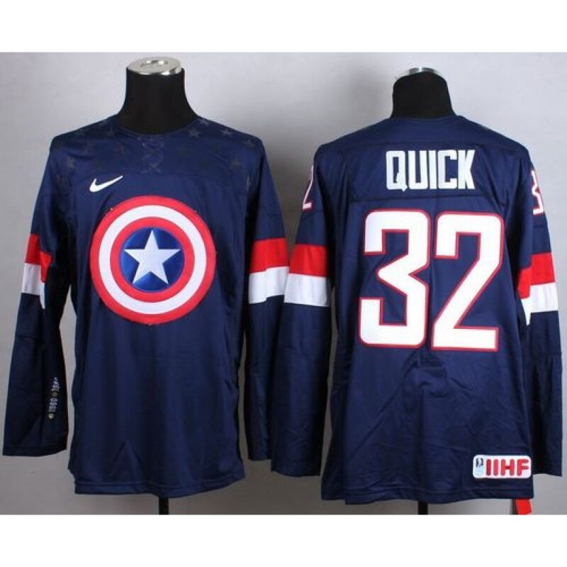 6861a011cc3d2_1 Olympic Team USA #32 Jonathan Quick Navy Blue Captain America Fashion Stitched NHL Jersey