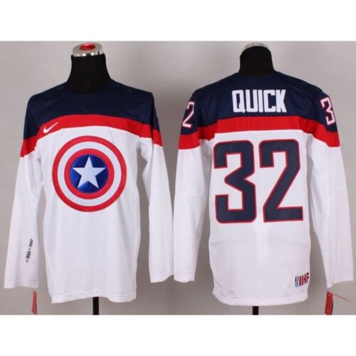 6861a017e0998_1 Olympic Team USA #32 Jonathan Quick White Captain America Fashion Stitched NHL Jersey
