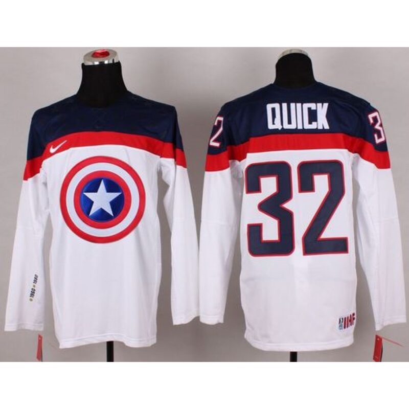 6861a017e0998_1 Olympic Team USA #32 Jonathan Quick White Captain America Fashion Stitched NHL Jersey