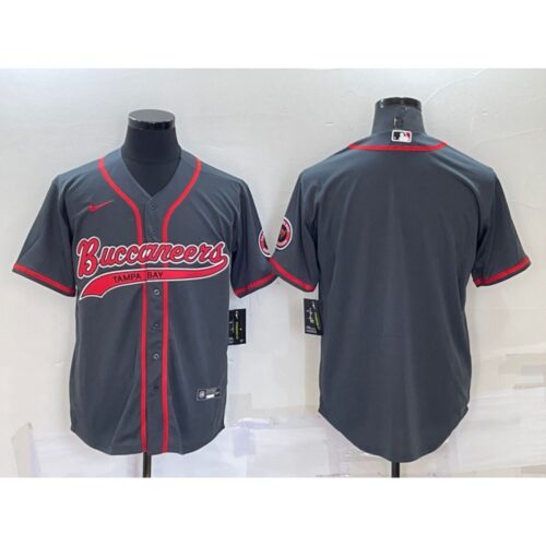 6861a025164b7_1 Men's Tampa Bay Buccaneers Blank Charcoal Cool Base Stitched Baseball Jersey