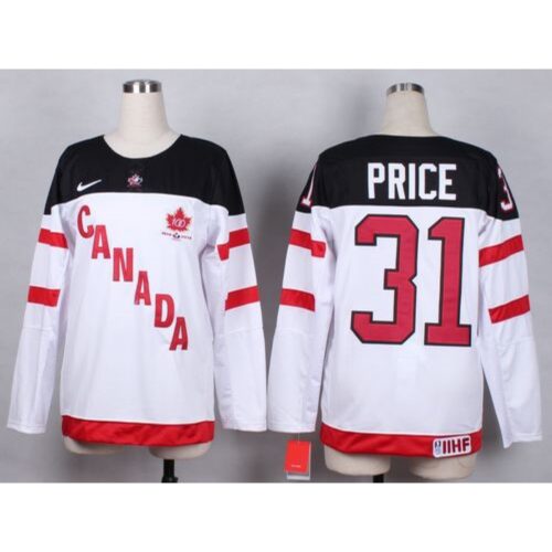 6861a026d2ba1_1 Olympic CA. #31 Carey Price White 100th Anniversary Women's Stitched NHL Jersey