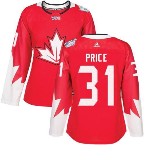 6861a0298c711_1 Team Canada #31 Carey Price Red 2016 World Cup Women's Stitched NHL Jersey