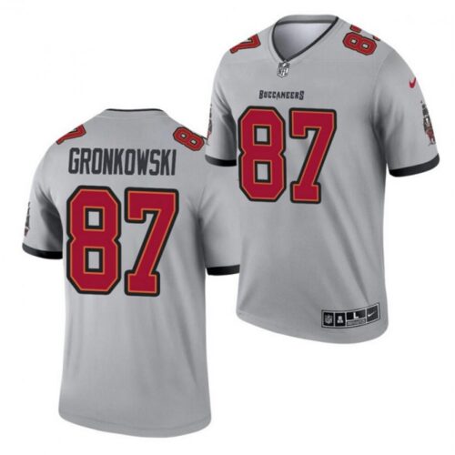 6861a03070e69_1 Men's Tampa Bay Buccaneers #87 Rob Gronkowski 2021 Gray Inverted Legend Stitched Jersey