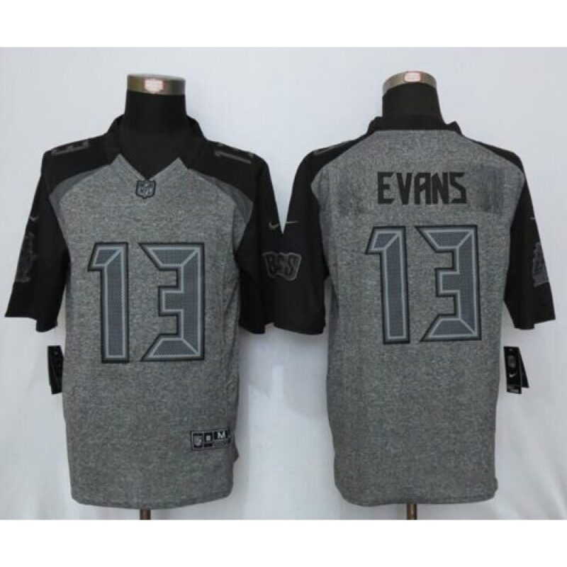 6861a03618e5a_1 Buccaneers #13 Mike Evans Gray Men's Stitched NFL Limited Gridiron Gray Jersey