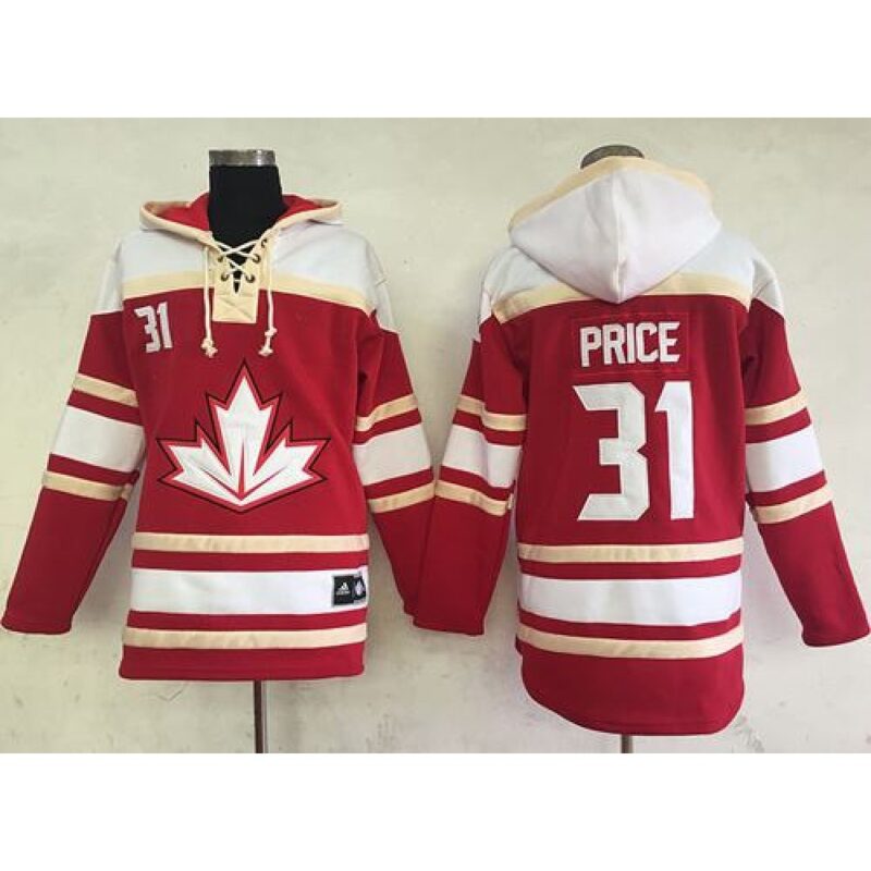 6861a0380f57b_1 Team CA. #31 Carey Price Red Sawyer Hooded Sweatshirt 2016 World Cup Stitched NHL Jersey