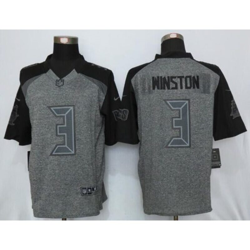 6861a03e9de7b_1 Buccaneers #3 Jameis Winston Gray Men's Stitched NFL Limited Gridiron Gray Jersey