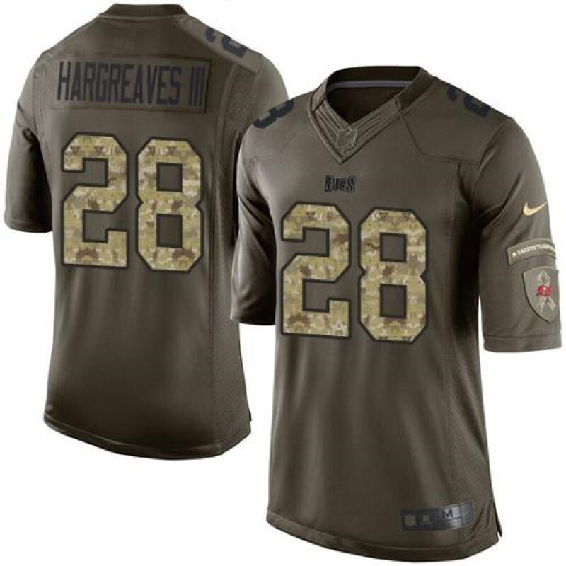 6861a04d365ca_1 Buccaneers #28 Vernon Hargreaves III Green Men's Stitched NFL Limited Salute to Service Jersey