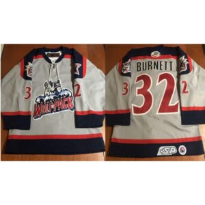 6861a05c8c604_1 Men's Hartford Wolf Pack #32 Rob Burnett Gray Hockey Jersey