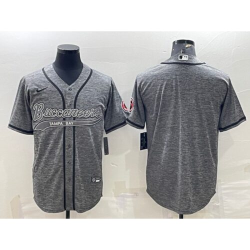 6861a06a20eb5_1 Men's Tampa Bay Buccaneers Blank Grey With Patch Cool Base Stitched Baseball Jersey