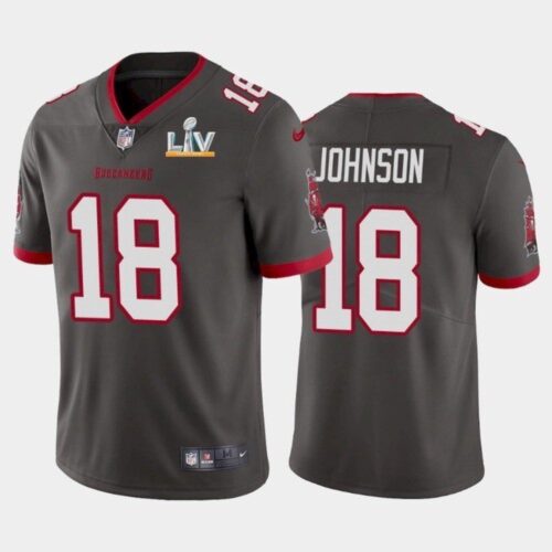 6861a09210c19_1 Men's Tampa Bay Buccaneers #18 Tyler Johnson Grey 2021 Super Bowl LV Limited Stitched Jersey