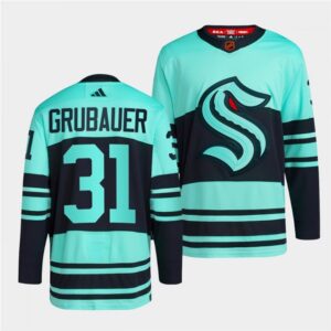 6861a0975b31e_1 Men's Seattle Kraken #31 Philipp Grubauer Ice Blue 2022-23 Reverse Retro Stitched Jersey