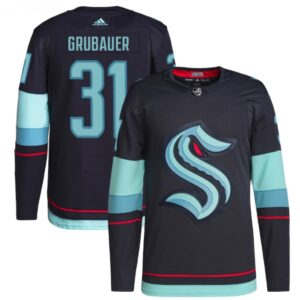 6861a09a570b3_1 Men's Seattle Kraken #31 Philipp Grubauer Navy Stitched Jersey