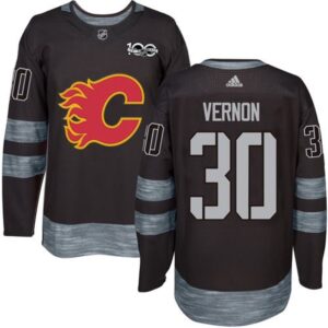 6861a0acbcd52_1 Flames #30 Mike Vernon Black 1917-2017 100th Anniversary Stitched NHL Jersey