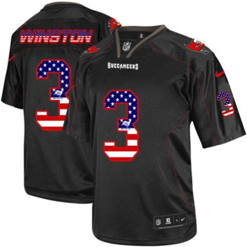6861a0d94cc94_1 Men's Buccaneers #3 Jameis Winston Black USA Flag Fashion Elite Jersey