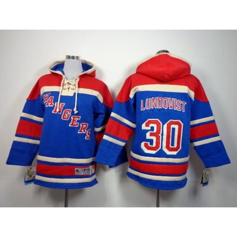 6861a0f93d62f_1 Rangers #30 Henrik Lundqvist Blue Sawyer Hooded Sweatshirt Stitched Youth NHL Jersey