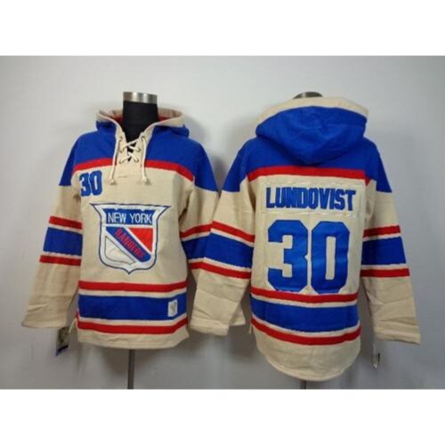 6861a0ff46197_1 Rangers #30 Henrik Lundqvist Cream Sawyer Hooded Sweatshirt Stitched NHL Jersey