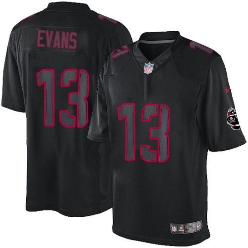 6861a111282ec_1 Buccaneers #13 Mike Evans Black Men's Stitched NFL Impact Limited Jersey