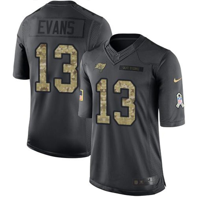 6861a11417714_1 Buccaneers #13 Mike Evans Black Men's Stitched NFL Limited 2016 Salute to Service Jersey