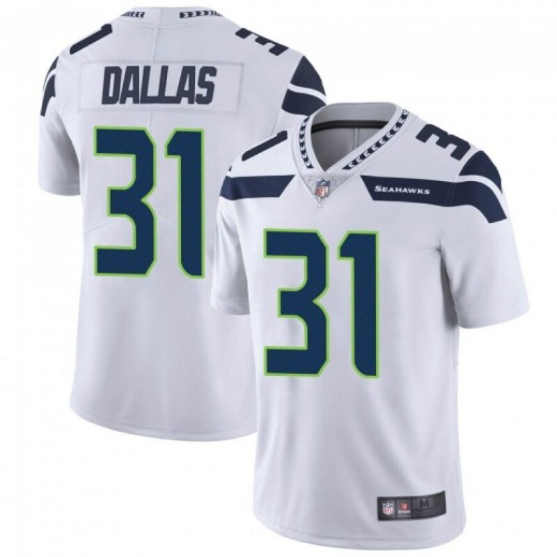 6861a1617d7fb_1 Men's Seattle Seahawks #31 DeeJay Dallas White Vapor Untouchable Limited Stitched Jersey