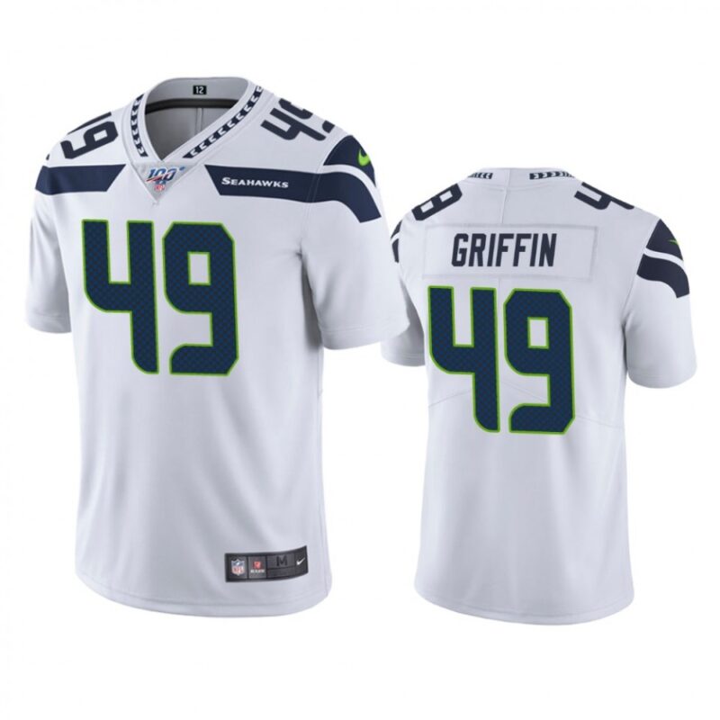 6861a1646dd9c_1 Men's Seattle Seahawks #49 Shaquem Griffin White 2019 100th Season Vapor Untouchable Limited Stitched NFL Jersey