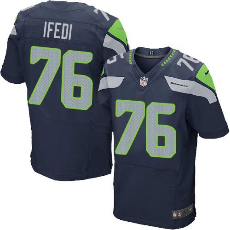 6861a1985dc89_1 Seahawks #76 Germain Ifedi Steel Blue Team Color Men's Stitched NFL Elite Jersey
