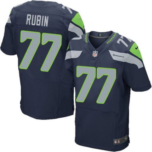 6861a19b9366f_1 Seahawks #77 Ahtyba Rubin Steel Blue Team Color Men's Stitched NFL Elite Jersey