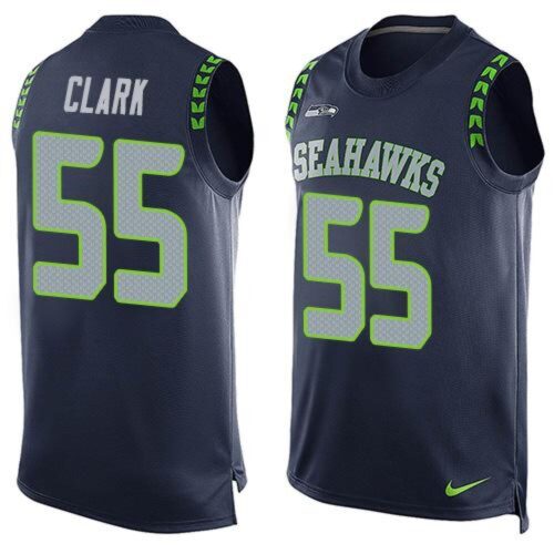 6861a1dc42663_1 Seahawks #55 Frank Clark Steel Blue Team Color Men's Stitched NFL Limited Tank Top Jersey