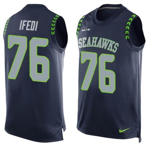 6861a1e842bc5_1 Seahawks #76 Germain Ifedi Steel Blue Team Color Men's Stitched NFL Limited Tank Top Jersey