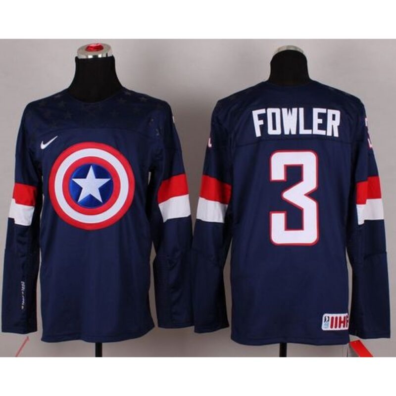 6861a1f2eed3b_1 Olympic Team USA #3 Cam Fowler Navy Blue Captain America Fashion Stitched NHL Jersey