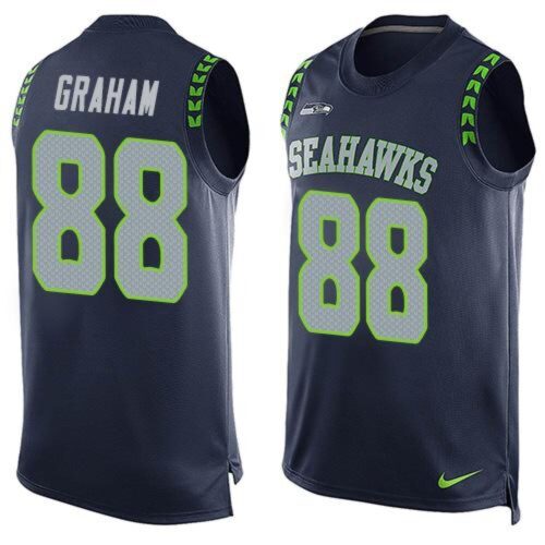 6861a1f7616a8_1 Seahawks #88 Jimmy Graham Steel Blue Team Color Men's Stitched NFL Limited Tank Top Jersey