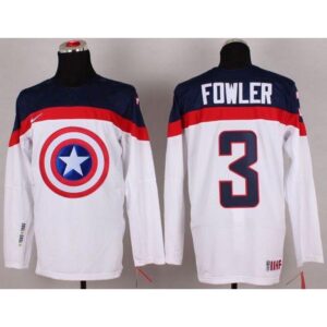 6861a1f90fdbc_1 Olympic Team USA #3 Cam Fowler White Captain America Fashion Stitched NHL Jersey