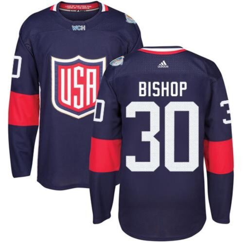 6861a1fc22666_1 Team USA #30 Ben Bishop Navy Blue 2016 World Cup Stitched Youth NHL Jersey