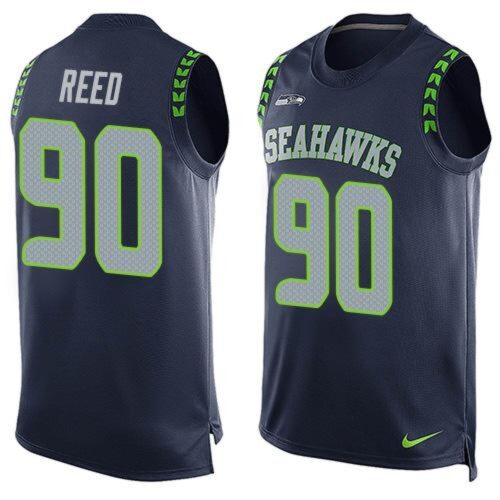6861a1fde2d82_1 Seahawks #90 Jarran Reed Steel Blue Team Color Men's Stitched NFL Limited Tank Top Jersey