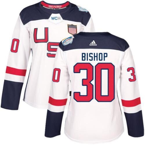 6861a2047b2c1_1 Team USA #30 Ben Bishop White 2016 World Cup Women's Stitched NHL Jersey