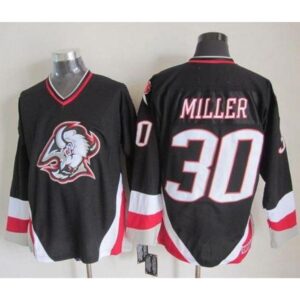 6861a207305bd_1 Sabres #30 Ryan Miller Black CCM Throwback Stitched NHL Jersey