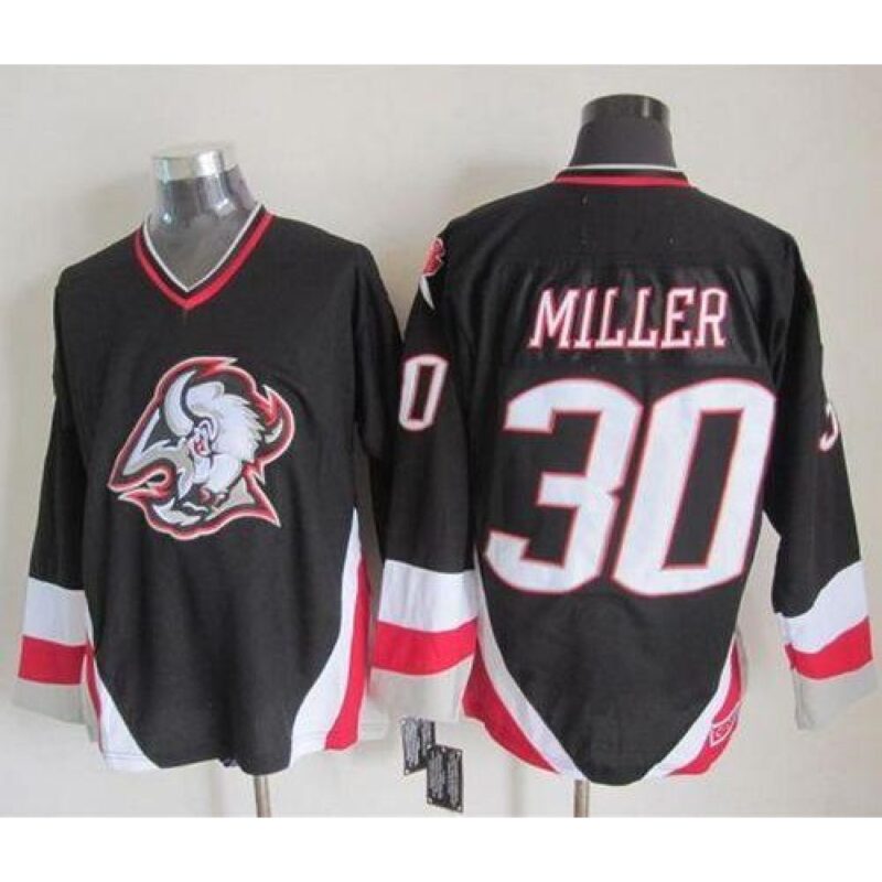 6861a207305bd_1 Sabres #30 Ryan Miller Black CCM Throwback Stitched NHL Jersey