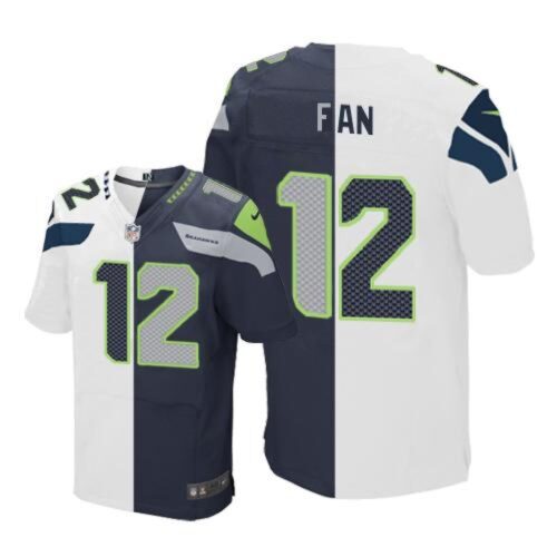 6861a209a283c_1 Seahawks #12 Fan White/Steel Blue Men's Stitched NFL Elite Split Jersey