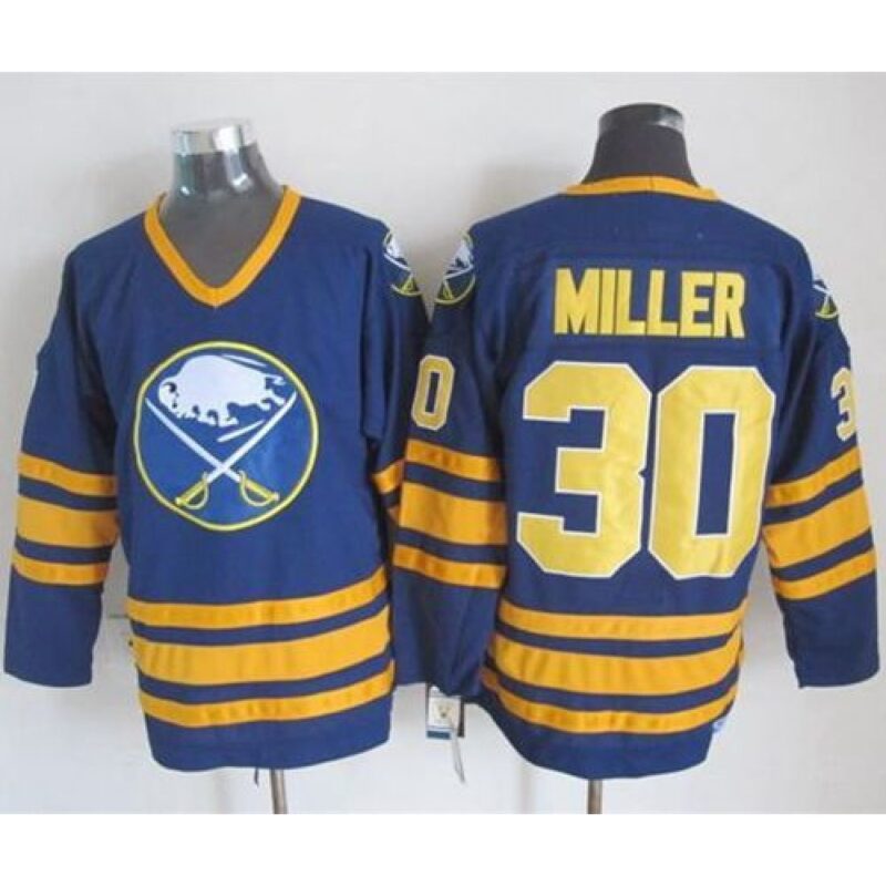 6861a20a3c5d4_1 Sabres #30 Ryan Miller Navy Blue CCM Throwback Stitched NHL Jersey