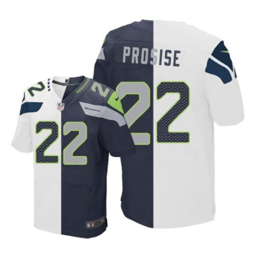 6861a215203e0_1 Seahawks #22 C. J. Prosise White/Steel Blue Men's Stitched NFL Elite Split Jersey