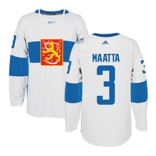 6861a2343504e_1 Team Finland #3 Olli Maatta White 2016 World Cup Stitched NHL Jersey