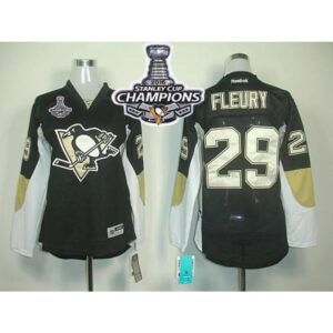 6861a243a36eb_1 Penguins #29 Andre Fleury Black 2016 Stanley Cup Champions Women's Home Stitched NHL Jersey