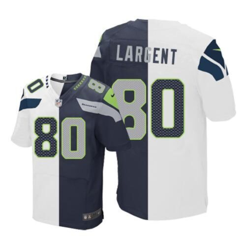 6861a24460877_1 Seahawks #80 Steve Largent White/Steel Blue Men's Stitched NFL Elite Split Jersey