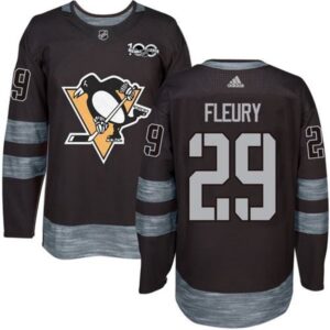 6861a25024d2f_1 Penguins #29 Andre Fleury Black 1917-2017 100th Anniversary Stitched NHL Jersey
